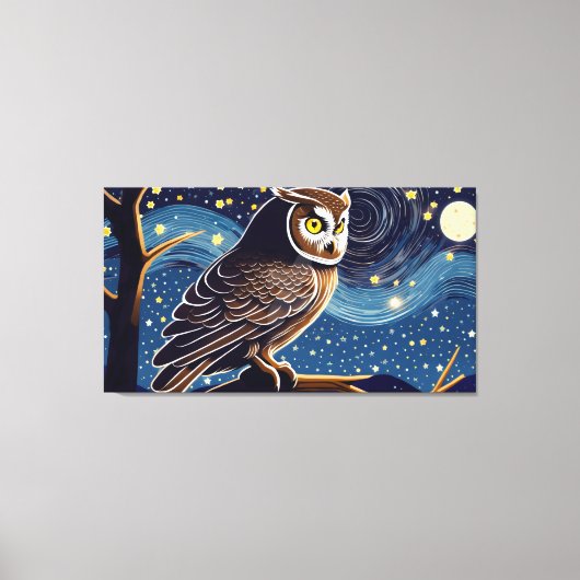 Nachtuil Canvas Afdruk (Voorkant)