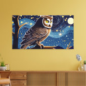 Nachtuil Canvas Afdruk (Insitu (Woonkamer))