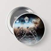 Nachtuil en Dame Ronde Button 7,6 Cm (Voorkant /achterkant)