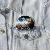 Nachtuil en Dame Ronde Button 7,6 Cm (In situ)