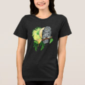 Nachtuil en maan Tri-Blend shirt (Voorkant)