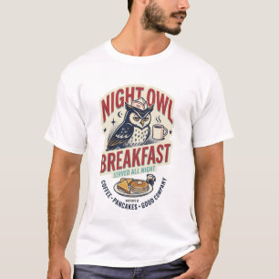 Nachtuil Ontbijt Retro Diner NIGHTSHIFT 90 T-Shirt