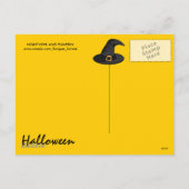 NACHTUIL OP HALLOWEEN POMPOEN EN HERFSTBLADEREN FEESTDAGENKAART (Achterkant)