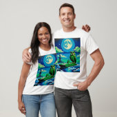 Nachtuil op onderzeeër T Shirt Surreal Retro! (Unisex)