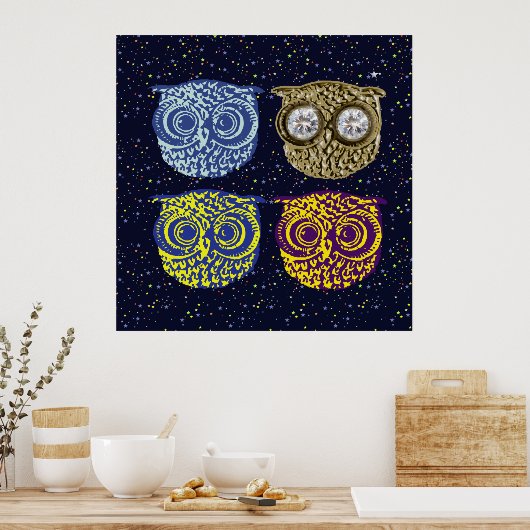 nachtuil poster (Keuken)