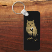 nachtuil-silhouet sleutelhanger (Voorkant)