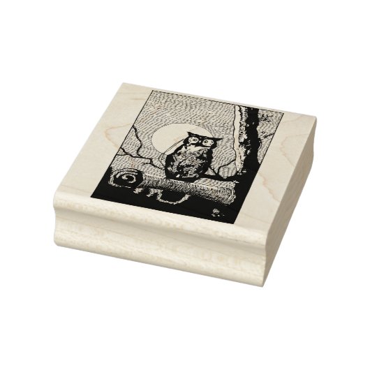  nachtuil tekening rubberstempel (Stempel)