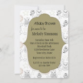 Nachtuilen Baby shower Kaart (Achterkant)