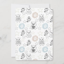 Nachtuilen Baby shower Kaart