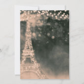 Nachtuitzending Eiffel Tower & Lichten in Parijs Kaart (Achterkant)