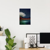 Nachtval bij het meer poster (Thuiskantoor)