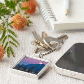 Nachtval in Alaska Sleutelhanger (Zijkant)