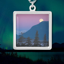 Nachtval in Alaska Zilver Vergulden Ketting