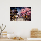 Nachtval in Gion - Art Print Collectie (Keuken)