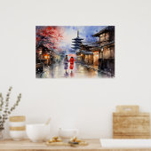Nachtval in Gion - Art Print Collectie (Keuken)