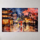 Nachtval in Gion - Art Print Collectie (Voorkant)