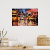 Nachtval in Gion - Art Print Collectie (Keuken)