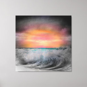 Nachtval over Bodega Bay door Don DePaola Canvas Afdruk