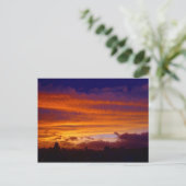 Nachtval over de stad briefkaart (Staand voorkant)