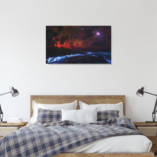 Nachtval verpakt Canvas (Insitu (Slaapkamer))