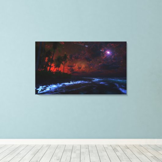 Nachtval verpakt Canvas (Insitu (Houten vloer))