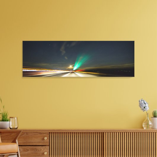 Nachtverkeer Canvas Afdruk (Insitu (Woonkamer))