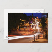 Nachtverkeer in het centrum van Harrogate Briefkaart (Voorkant / Achterkant)