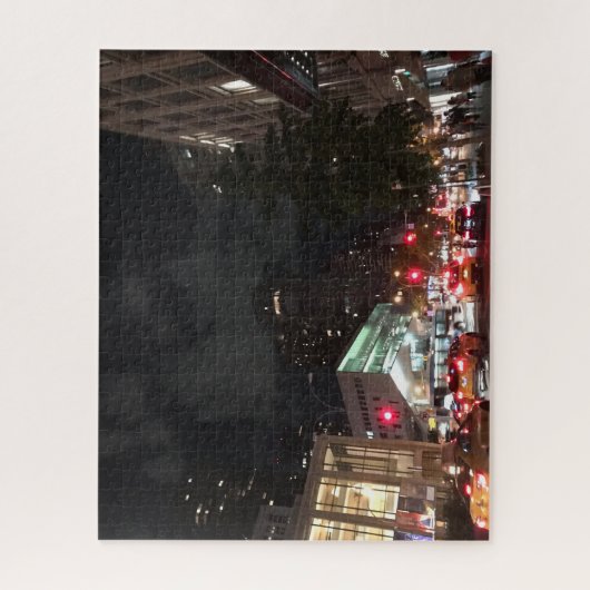 Nachtverkeer in Lincoln Center New York City NYC Legpuzzel (Verticaal)