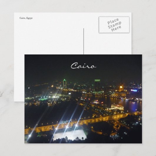 nachtverlichting briefkaart (Voorkant / Achterkant)