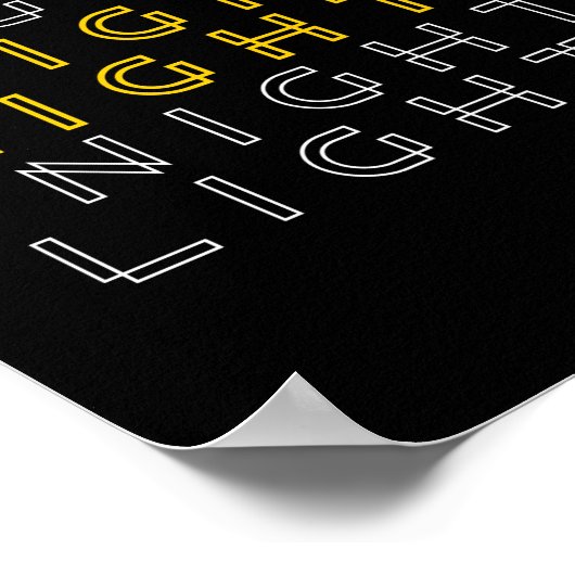 Nachtverlichting Poster (Hoek)