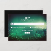 Nachtverlichting Rustieke bruiloft RSVP Kaarten (Voorkant / Achterkant)