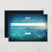 Nachtverlichting Rustieke bruiloft RSVP Kaarten (Voorkant / Achterkant)
