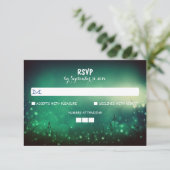 Nachtverlichting Rustieke bruiloft RSVP Kaarten Kaartje (Staand voorkant)