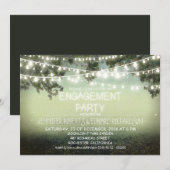 Nachtverlichting Rustieke verlovingsfeest uitnodig Kaart (Voorkant / Achterkant)