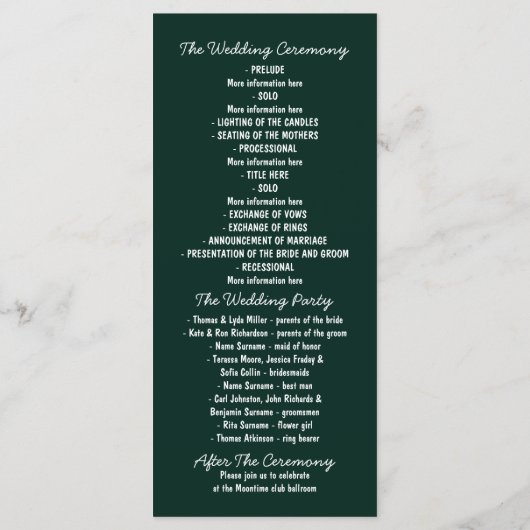 Nachtverlichting Vuurvliegjes Mason Jar Trouwprogr Programmakaart (Achterkant)