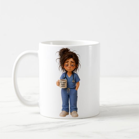 nachtverpleegster koffiemok (Links)