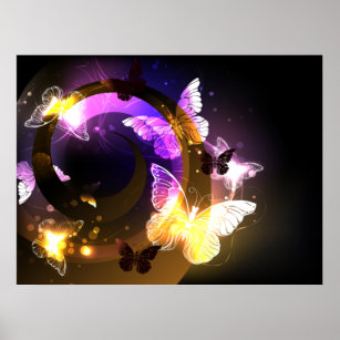 Nachtvlindervlinder Vortex Poster