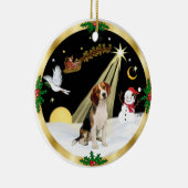 Nachtvlucht - Beagle Keramisch Ornament (Rechts)