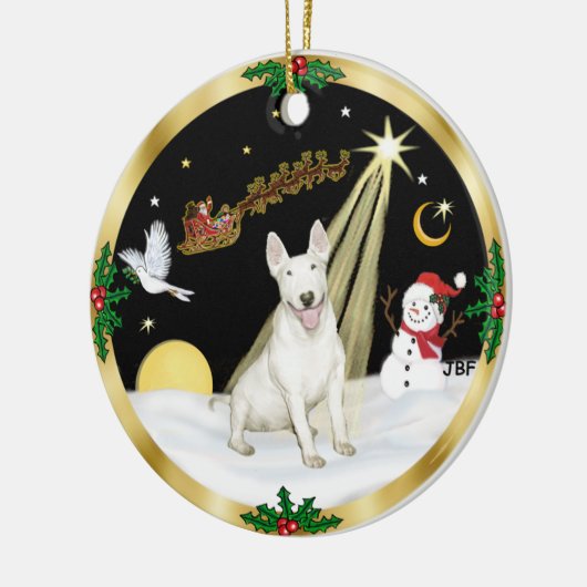 Nachtvlucht - Bull Terrier Keramisch Ornament (Links)