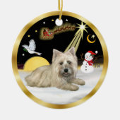 Nachtvlucht - Cairn Terrier Keramisch Ornament (Voorkant)