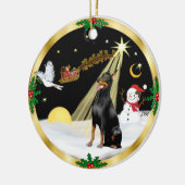 Nachtvlucht - Doberman Pinscher Keramisch Ornament (Links)