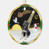 Nachtvlucht - Duitse Herder puppy Keramisch Ornament (Links)