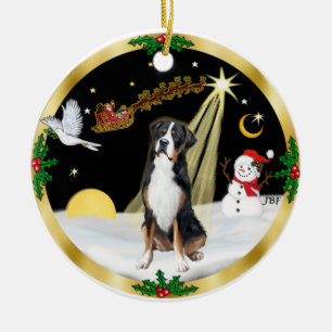 Nachtvlucht - Greater Swiss Mountain Dog Keramisch Ornament