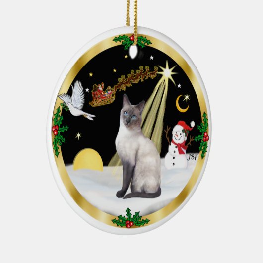 Nachtvlucht (GW) - Blue Point Siamese Keramisch Ornament (Rechts)