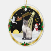 Nachtvlucht (GW) - Blue Point Siamese Keramisch Ornament (Links)