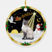 Nachtvlucht (GW) - Blue Point Siamese Keramisch Ornament (Achterkant)