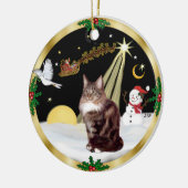 Nachtvlucht (GW) - Maine Coon cat 9 Keramisch Ornament (Links)