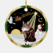 Nachtvlucht (GW) - Maine Coon cat 9 Keramisch Ornament (Achterkant)