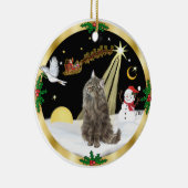 Nachtvlucht (GW) - Noorse Boskat Keramisch Ornament (Rechts)