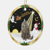 Nachtvlucht (GW) - Noorse Boskat Keramisch Ornament (Links)